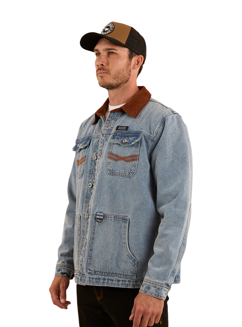 Ringers Western Mens Bellbrae L/S Overshirt (124016RW) Light Wash Blue