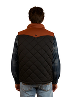 Ringers Western Mens McKinlay Puffer Vest (124058RW) Black/Tobacco [SD]