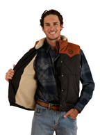 Ringers Western Mens McKinlay Puffer Vest (124058RW) Black/Tobacco [SD]