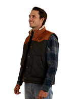 Ringers Western Mens McKinlay Puffer Vest (124058RW) Black/Tobacco [SD]