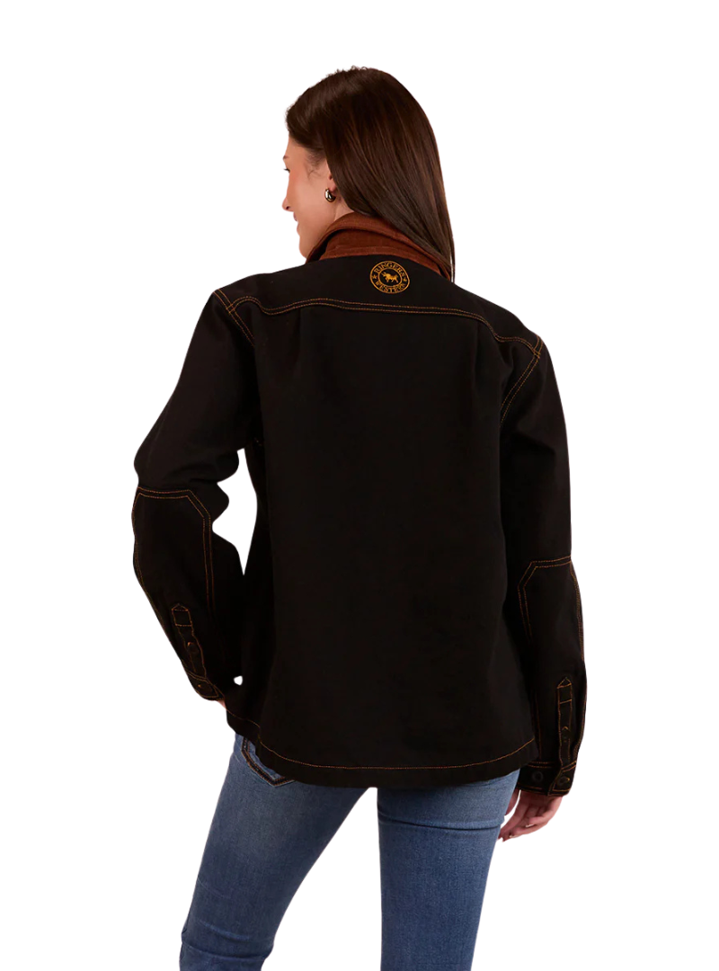 Ringers Western Womens Leighton L/S Overshirt (224023RW) Washed Black