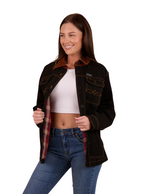 Ringers Western Womens Leighton L/S Overshirt (224023RW) Washed Black