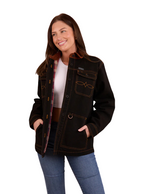 Ringers Western Womens Leighton L/S Overshirt (224023RW) Washed Black