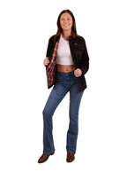 Ringers Western Womens Leighton L/S Overshirt (224023RW) Washed Black