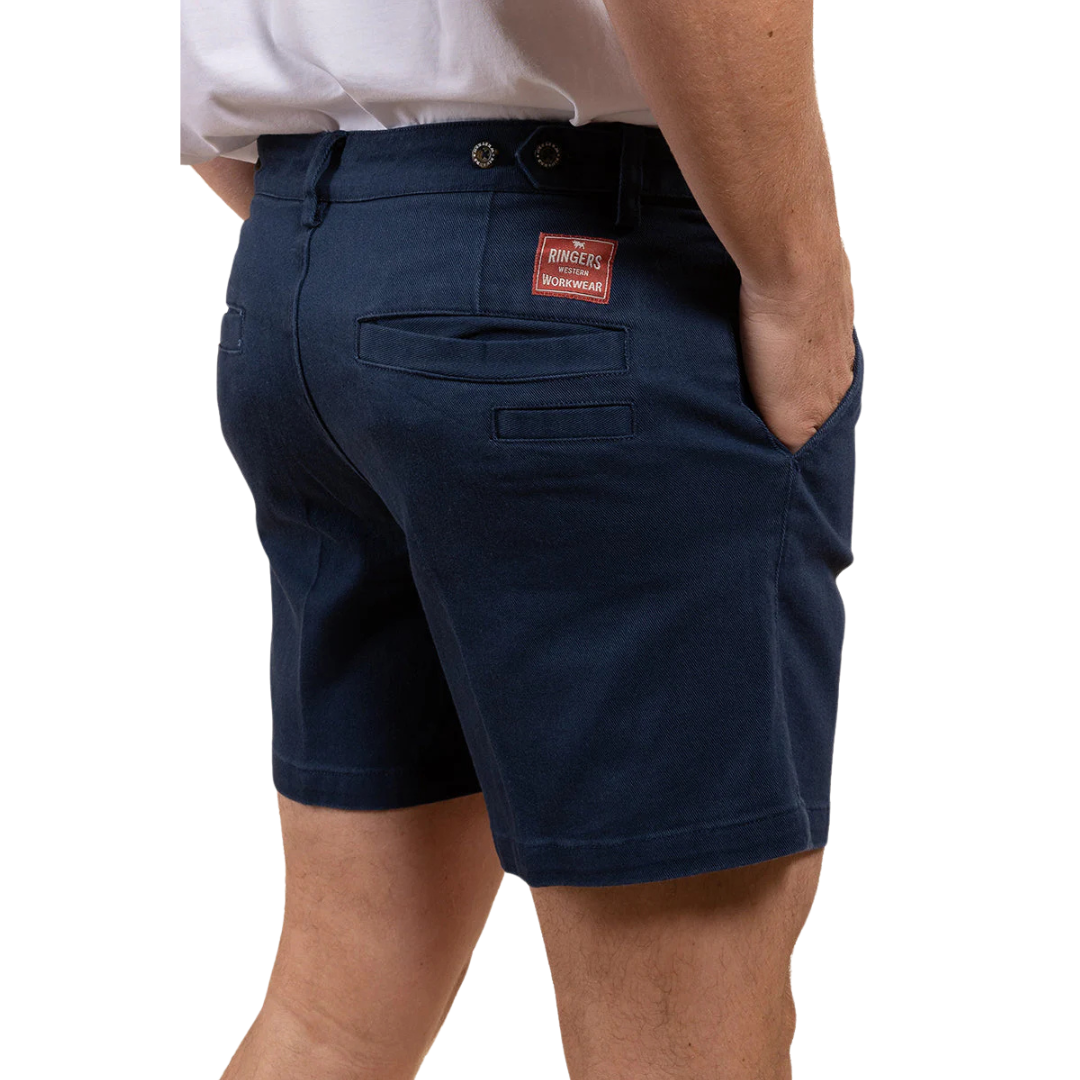 Ringers Western Mens Cloncurry Heavyweight Work Shorts (121104RW) Dark Navy