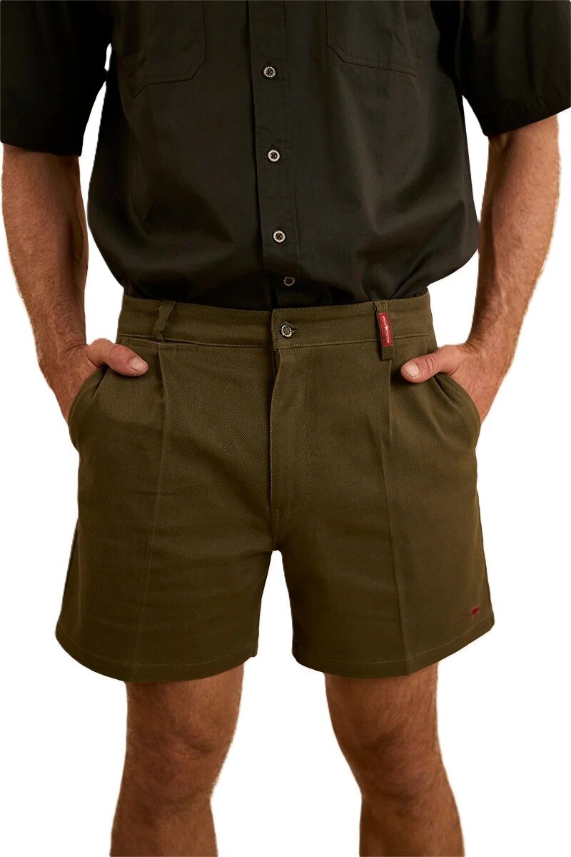 Ringers Western Mens Cloncurry Heavyweight Work Shorts (121104RW) Military Green