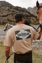 Ringers Western Mens Hometown Loose Fit S/S Tee (124032RW) Dark Sand