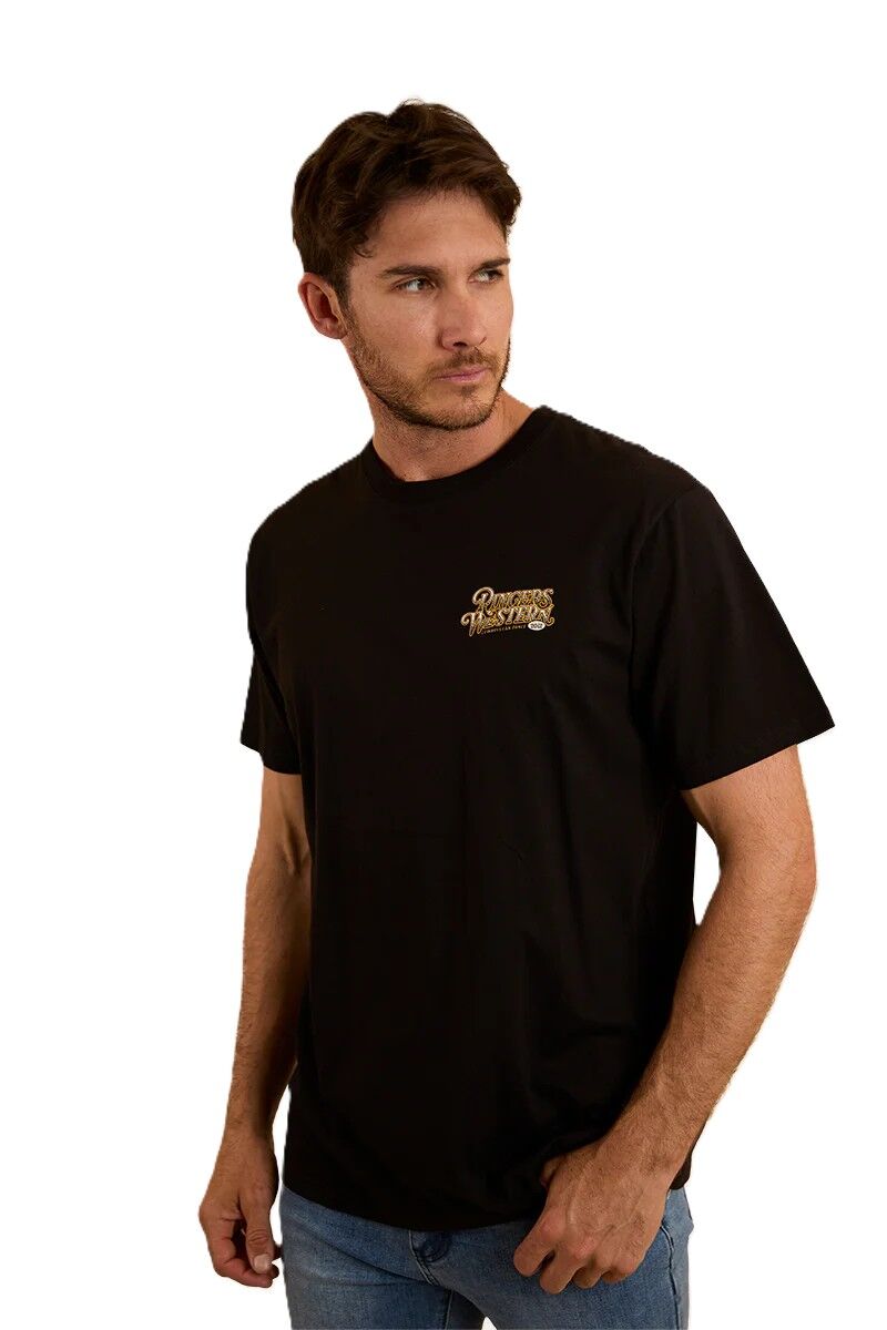 Ringers Western Mens Cowboys Can Dance Loose Fit S/S Tee (124028RW) Black