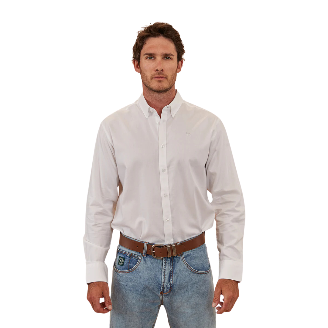 Ringers Western Mens Homestead L/S Dress Shirt (122102RW) White