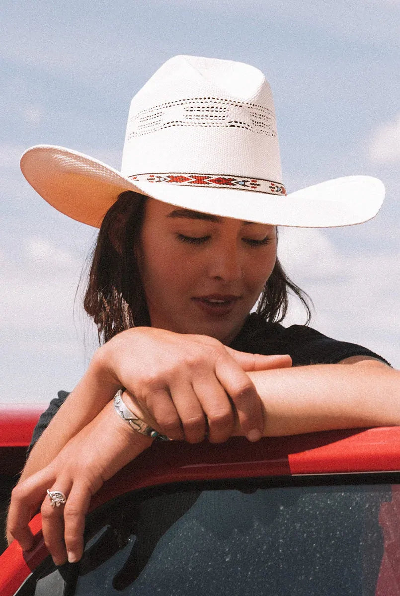 Ringers Western Indiana Paper Straw Hat (722069RW) White