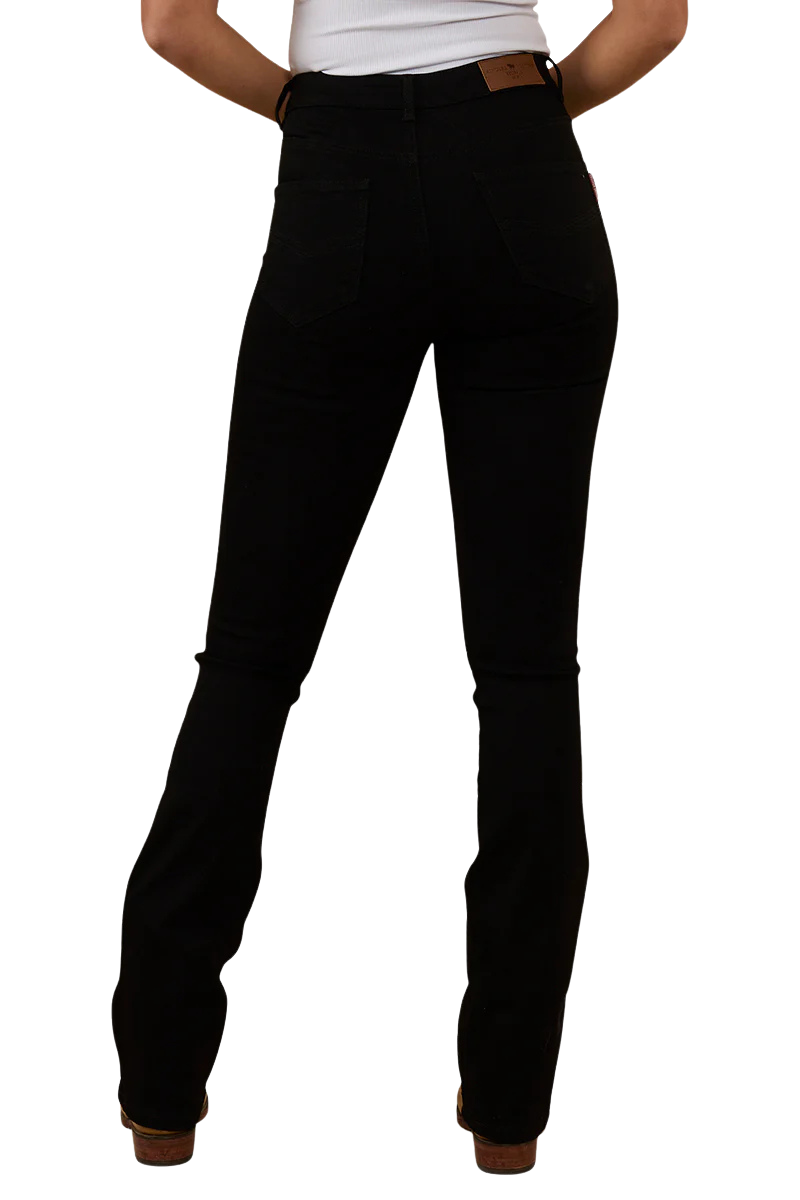 Ringers Western Womens Penny High Rise Bootleg Jeans (221115RW) Black
