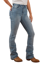 Ringers Western Womens Penny High Rise Bootleg Jeans (221115RW) Light Blue