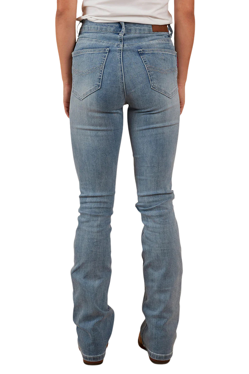 Ringers Western Womens Penny High Rise Bootleg Jeans (221115RW) Light Blue