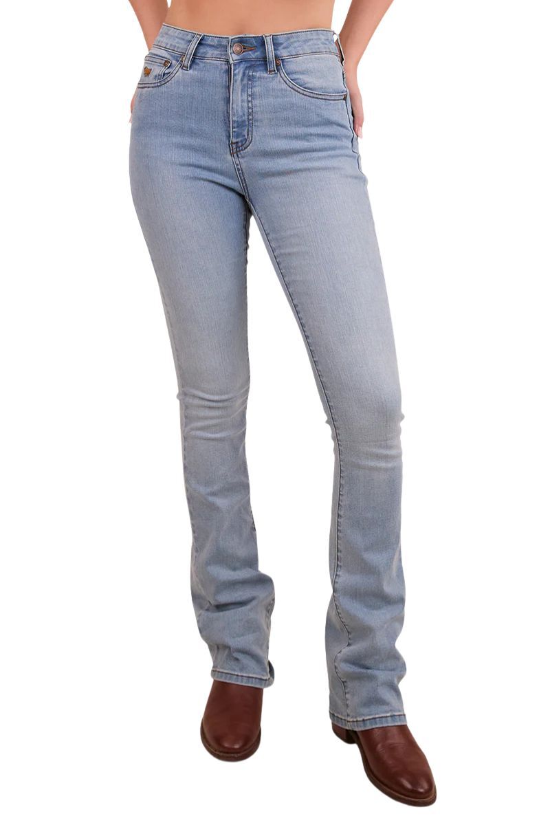 Ringers Western Womens Penny Rodeo High Rise Bootleg Jeans (222104RW) Vintage Light Blue