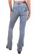 Ringers Western Womens Penny Rodeo High Rise Bootleg Jeans (222104RW) Vintage Light Blue