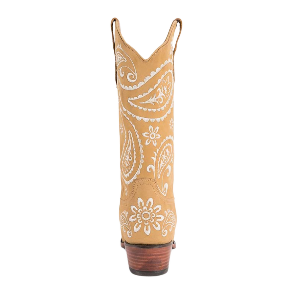 Ringers Western Womens Olivia Cuban Heel Western Boots (519250116) Bone