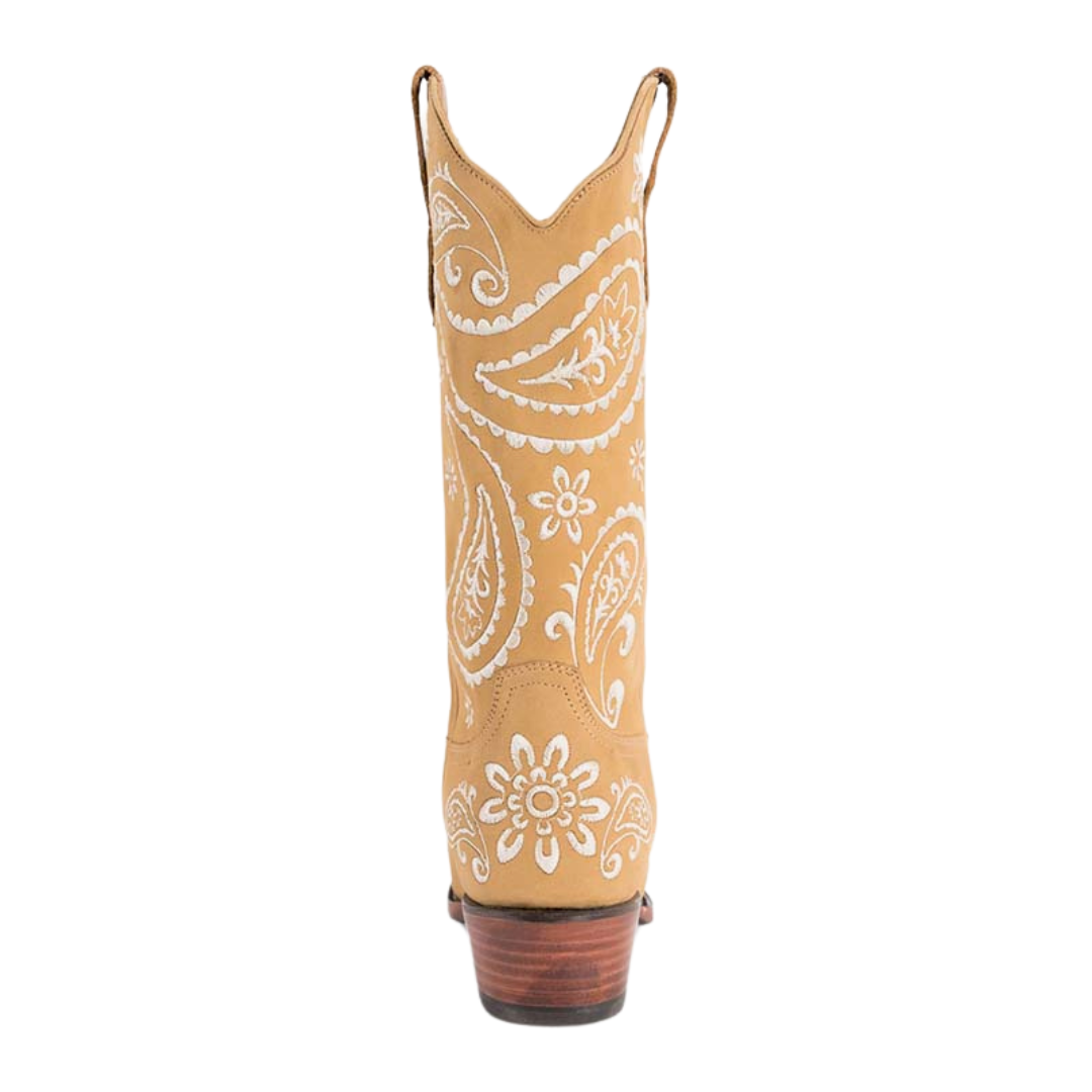 Ringers Western Womens Olivia Cuban Heel Western Boots (519250116) Bone
