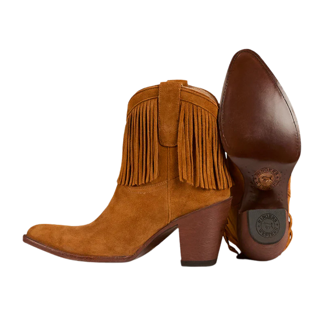 Ringers Western Womens Brittany Western Boots (723062RW) Cognac Suede