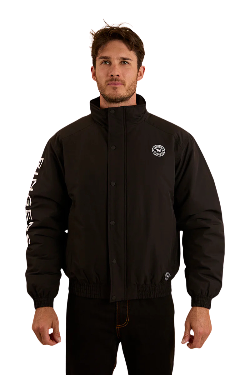 Ringers Western Mens Kidman Jacket (122059RW) Black with White Print