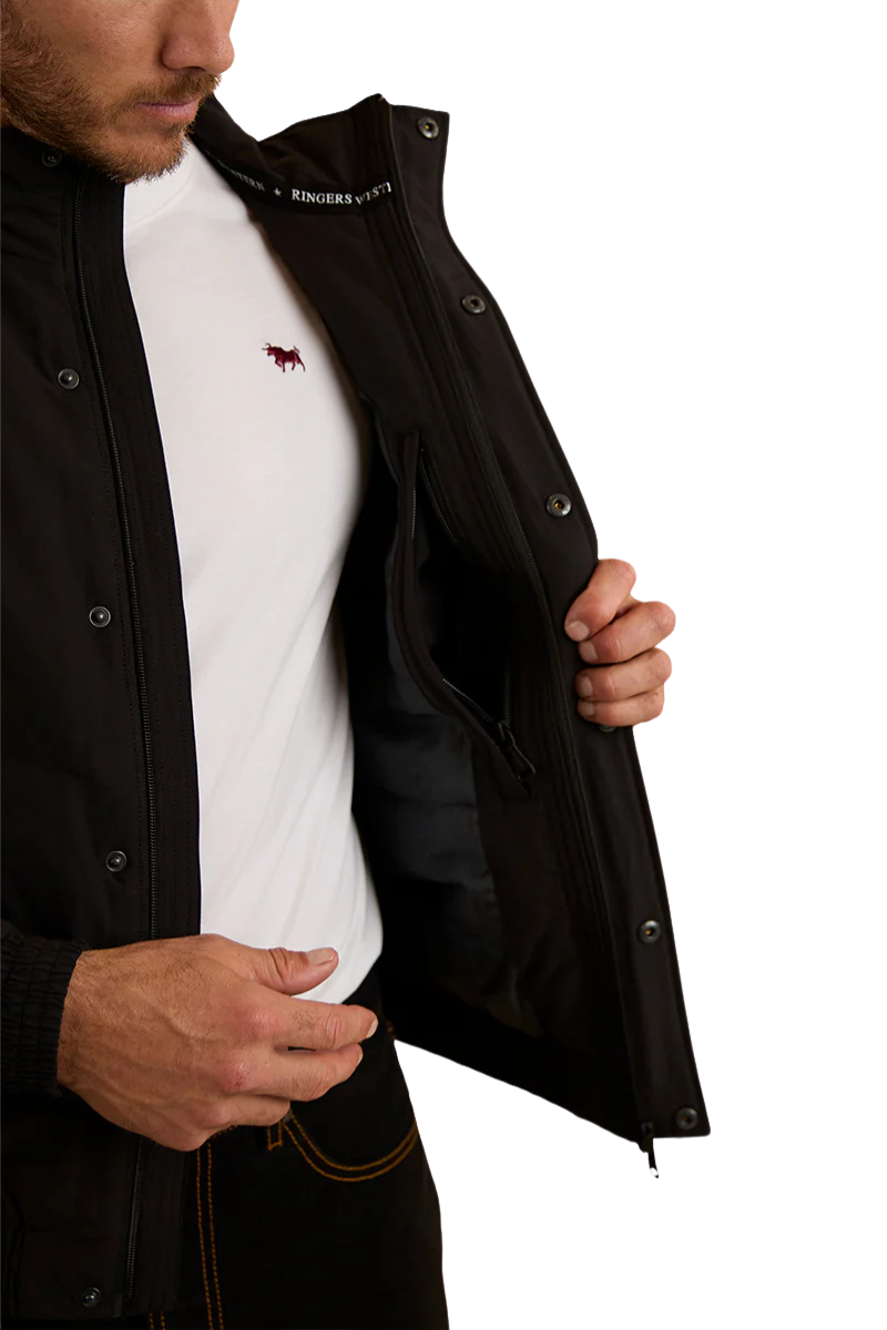 Ringers Western Mens Kidman Jacket (122059RW) Black with White Print