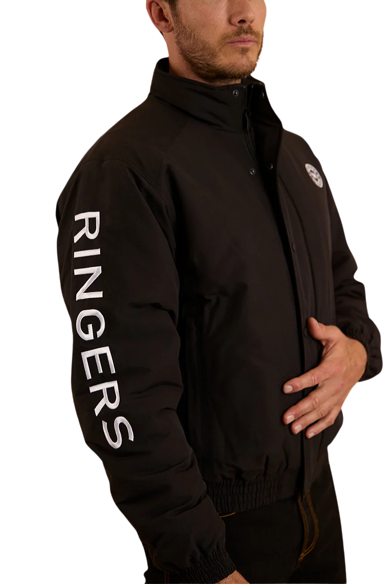 Ringers Western Mens Kidman Jacket (122059RW) Black with White Print