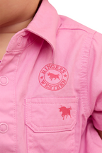 Ringers Western Infants S/S Workshirt Romper (523002RW) Pastel Pink