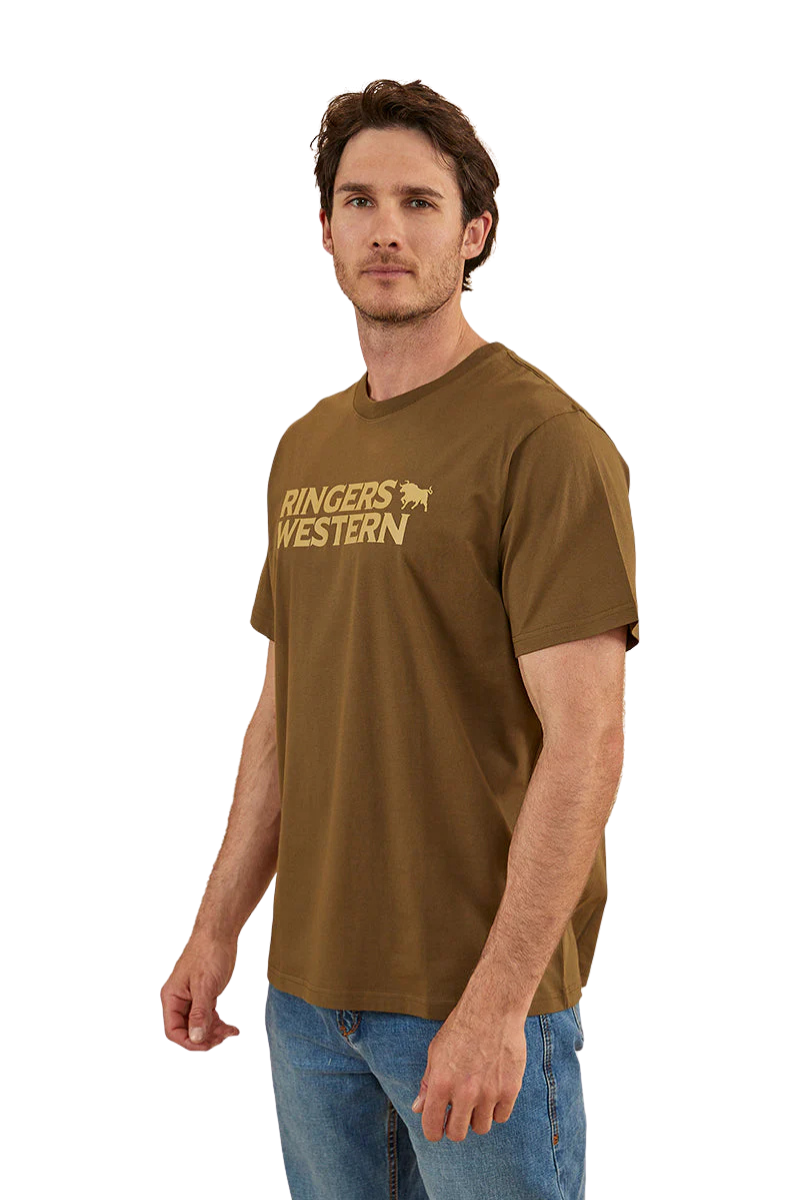 Ringers Western Mens Hasting Loose Fit S/S Tee (122110RW) Military Green [SD]