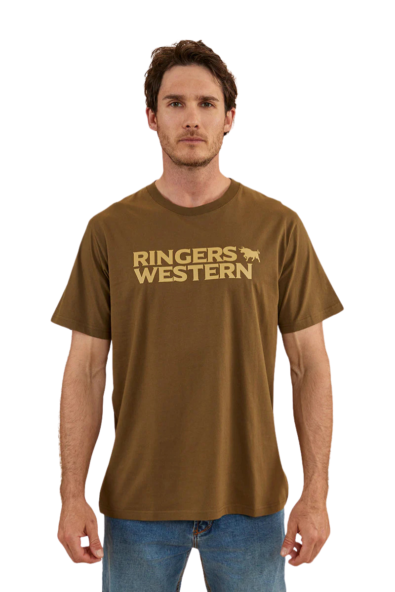 Ringers Western Mens Hasting Loose Fit S/S Tee (122110RW) Military Green [SD]