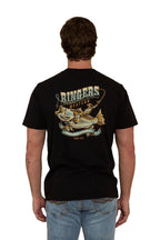 Ringers Western Mens Buckin Barra Loose Fit S/S Tee (123110RW) Black