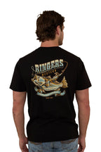 Ringers Western Mens Buckin Barra Loose Fit S/S Tee (123110RW) Black