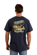 Ringers Western Mens Buckin Barrra loose Fit S/S Tee (123110RW) Navy