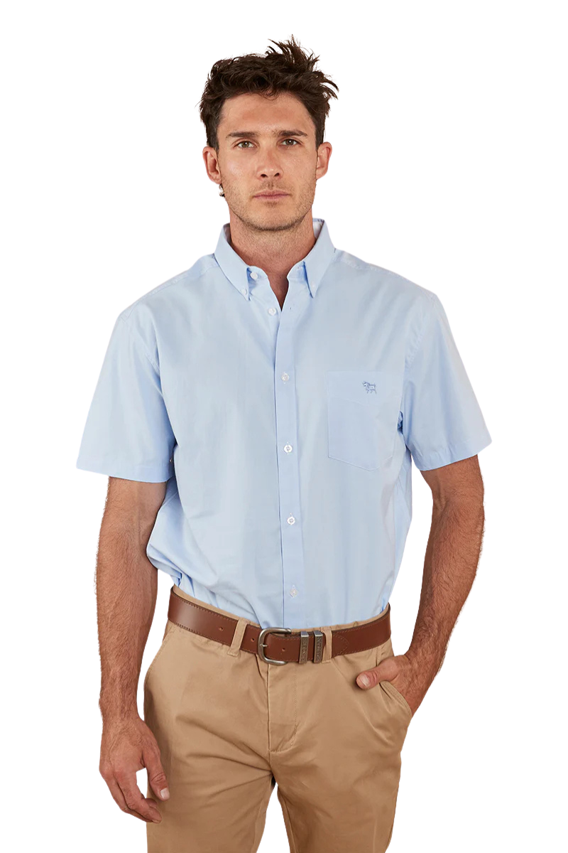 Ringers Western Mens Heritage S/S Dress Shirt (122017RW) Chambray Blue [SD]