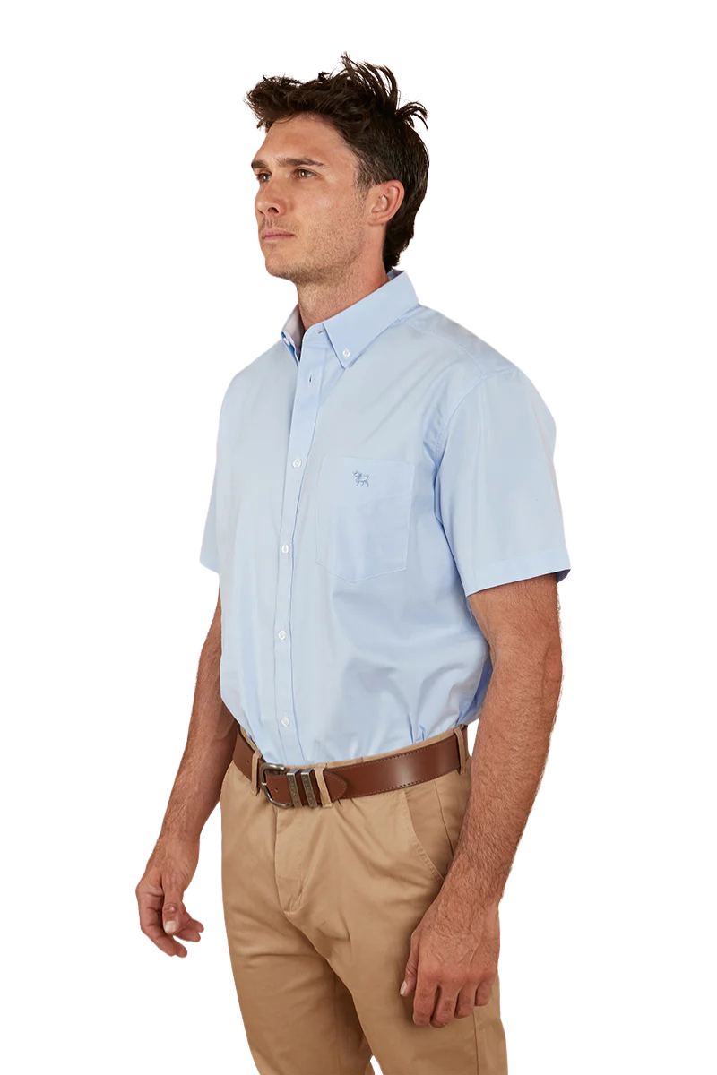 Ringers Western Mens Heritage S/S Dress Shirt (122017RW) Chambray Blue [SD]
