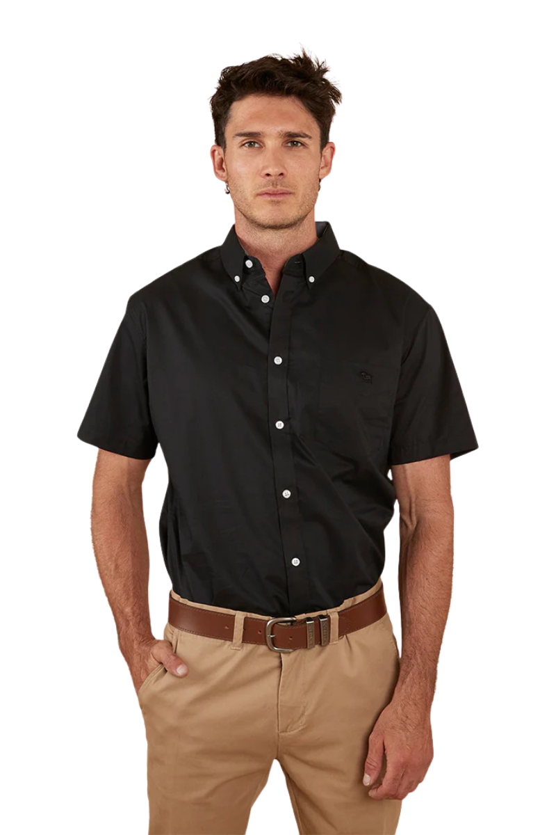 Ringers Western Mens Heritage S/S Dress Shirt (122017RW) Black [SD]