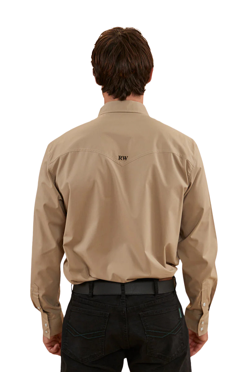 Ringers Western Mens Dillinger L/S Western Shirt (122106RW) Desert Sand