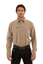 Ringers Western Mens Dillinger L/S Western Shirt (122106RW) Desert Sand