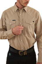 Ringers Western Mens Dillinger L/S Western Shirt (122106RW) Desert Sand