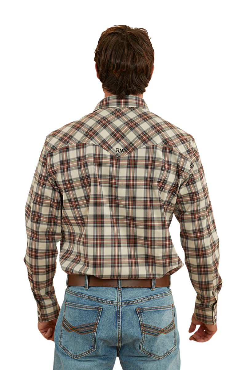 Ringers Western Mens Dillinger L/S Western Shirt (122106RW) Dark Sand [SD]
