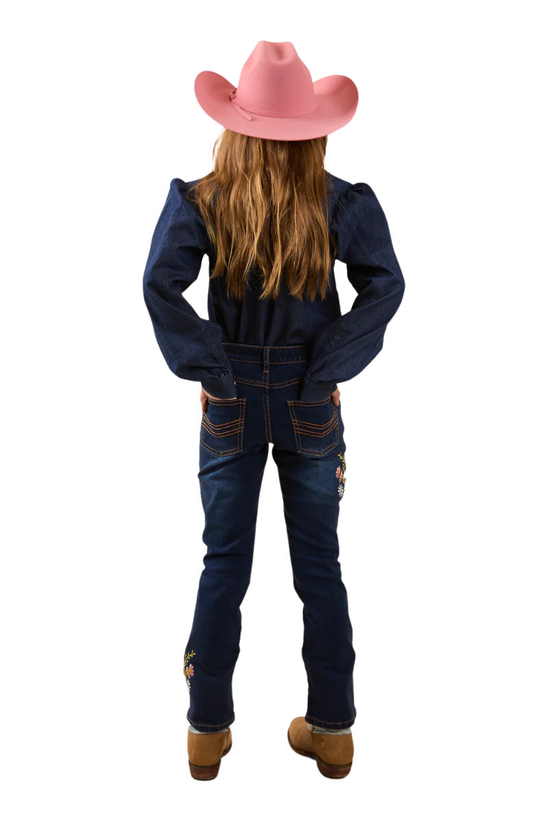 Ringers Western Childrens Dahlia Denim L/S Western Shirt (323034RW) Classic Blue