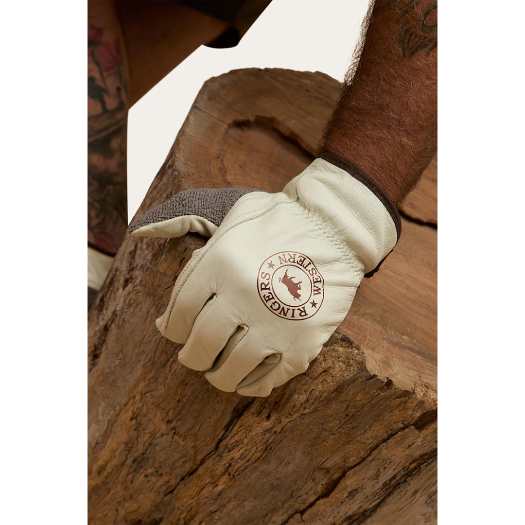 Ringers Western Big Dog Leather Gloves (724064RW) Ivory