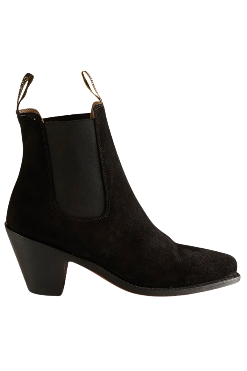 Ringers Western Womens Acacia Dress Boots (223023RW) Black Suede [GD]