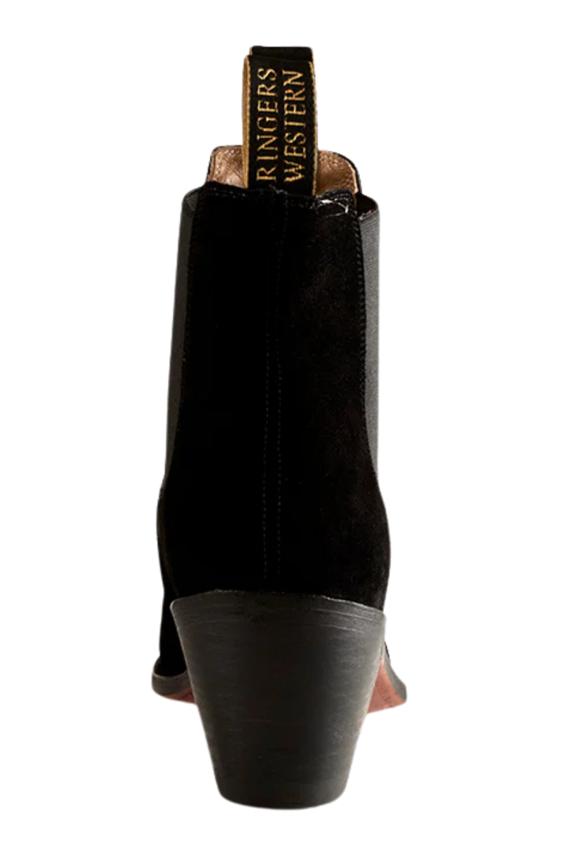 Ringers Western Womens Acacia Dress Boots (223023RW) Black Suede [GD]