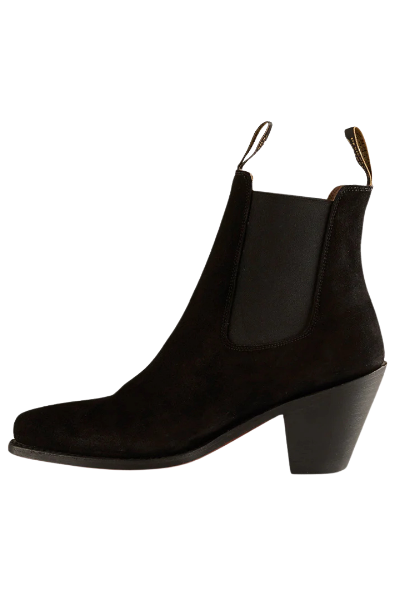 Ringers Western Womens Acacia Dress Boots (223023RW) Black Suede [GD]