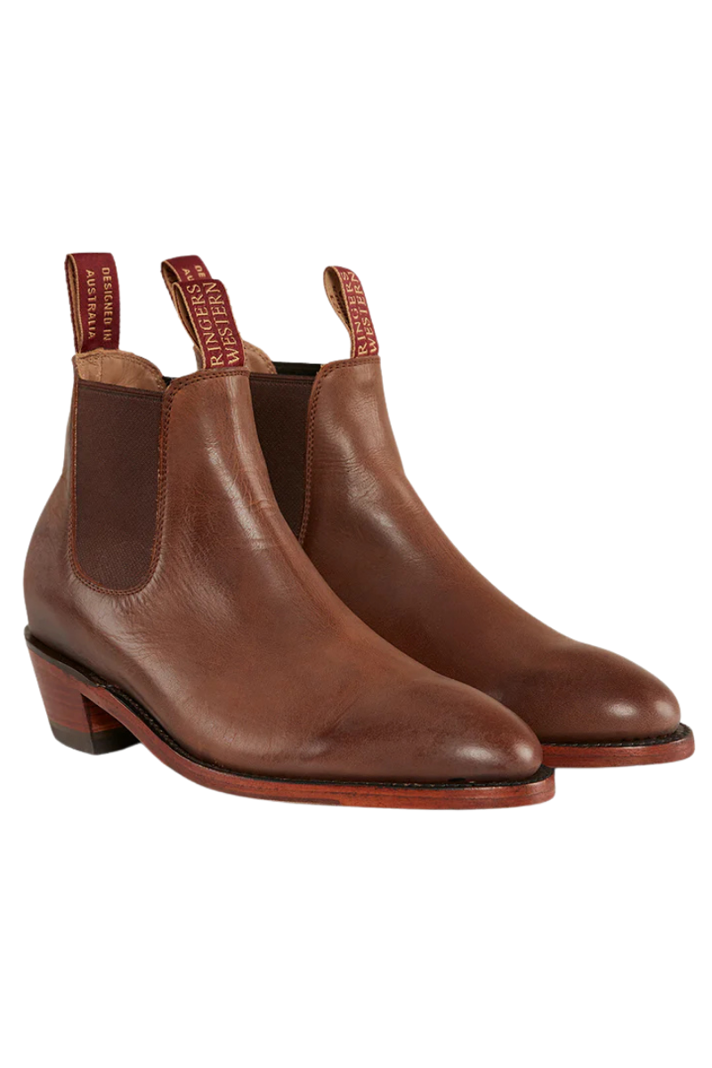 Ringers Western Womens Filly Classic Dress Boots (519250005) Burnt Brown [AD]