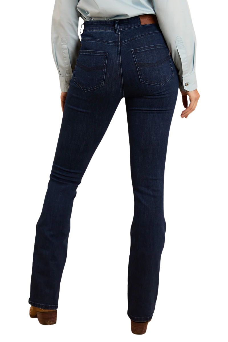 Ringers Western Womens Penny High Rise Bootleg Coolmax Jeans (223171RW) Dark Blue [SD]