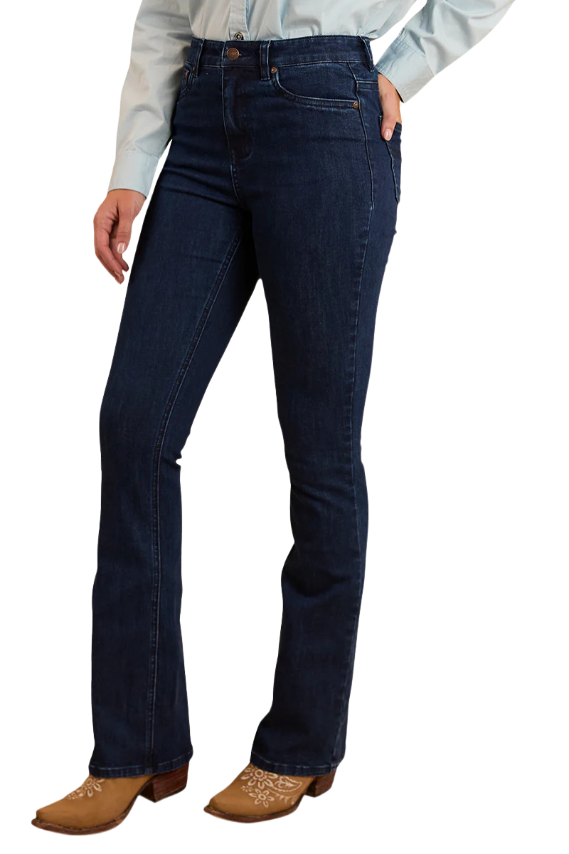 Ringers Western Womens Penny High Rise Bootleg Coolmax Jeans (223171RW) Dark Blue [SD]