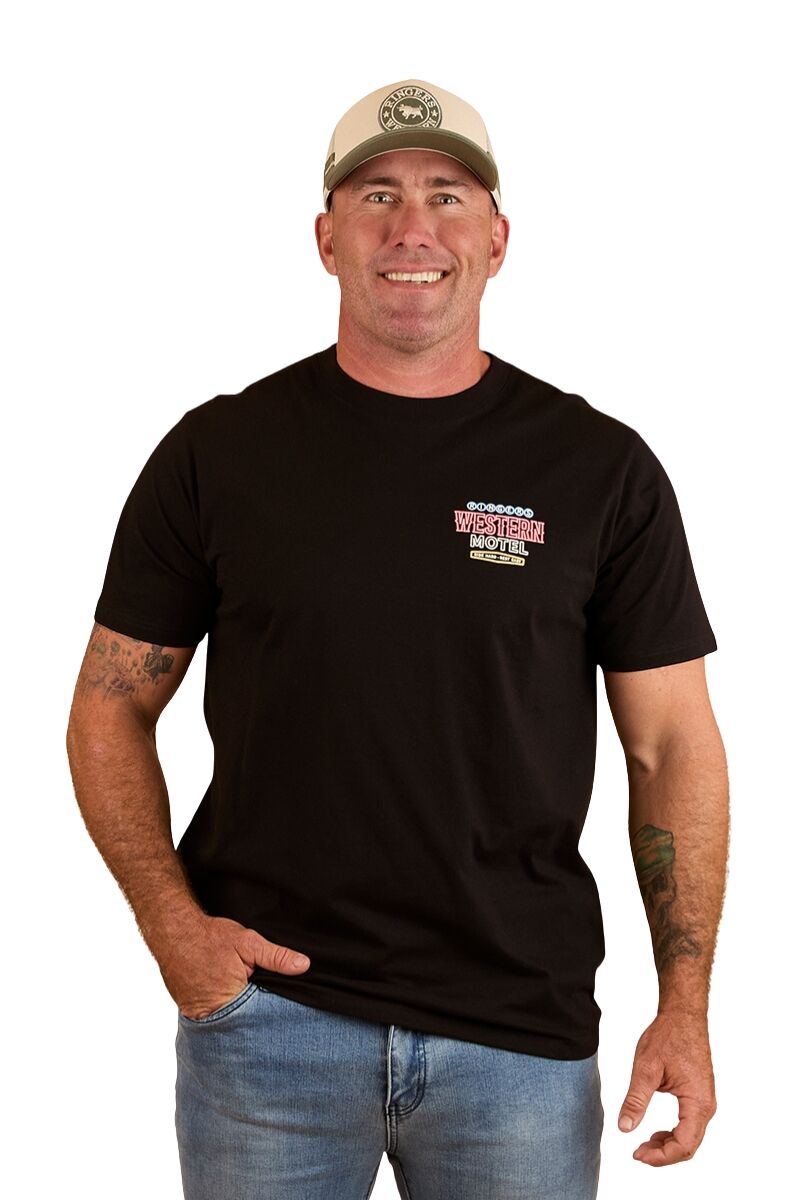 Ringers Western Mens Ride Hard Loose Fit S/S Tee (124066RW) Black