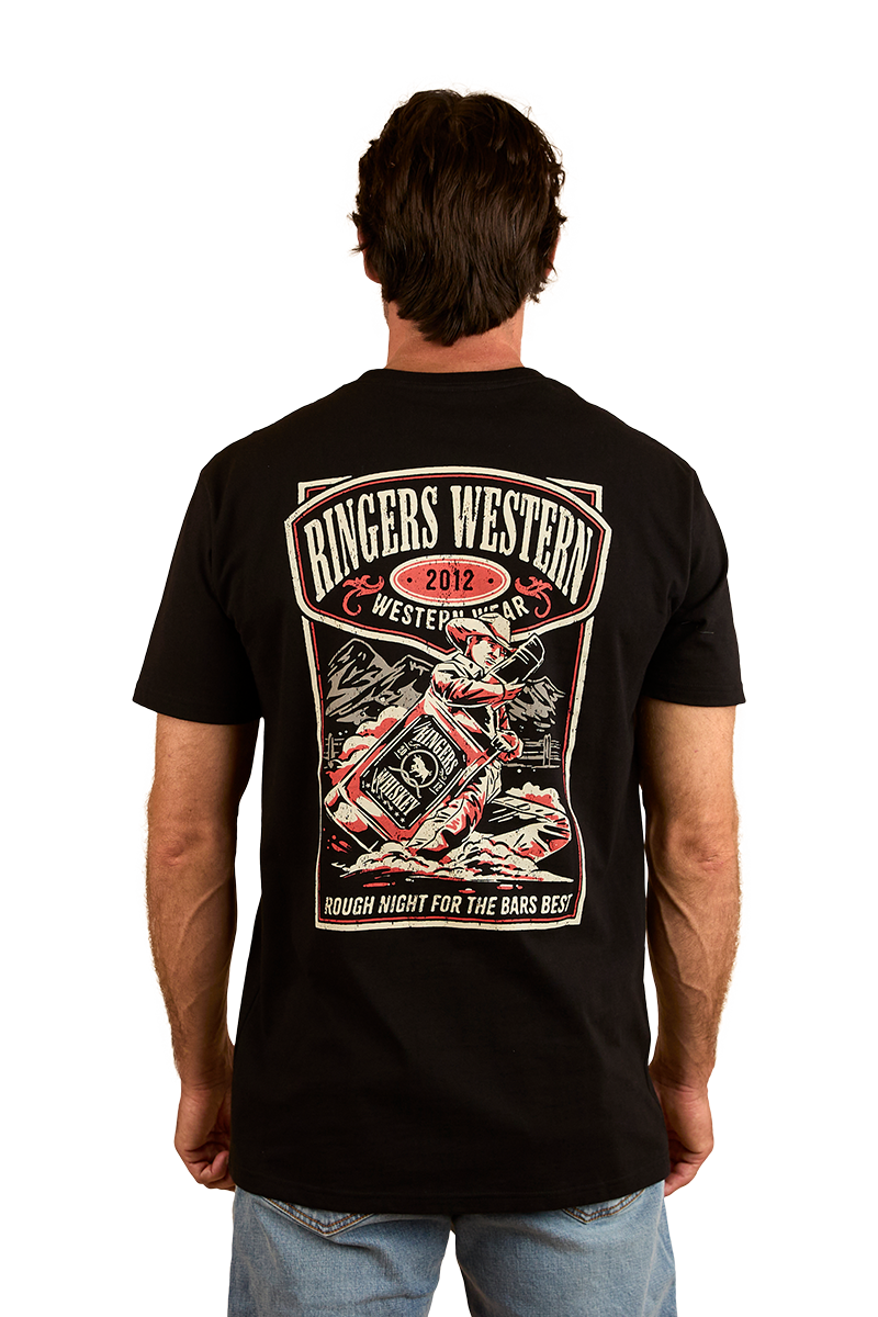 Ringers Western Mens Bars Best S/S Tee (124076RW) Black