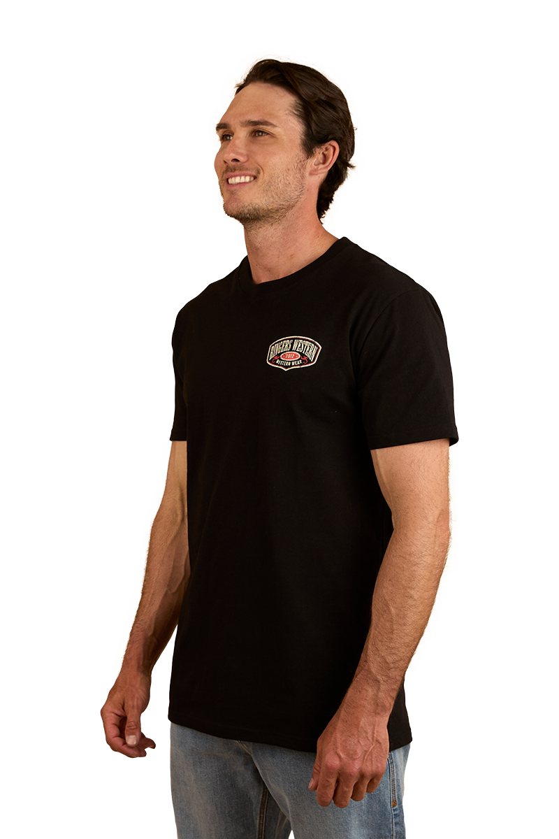Ringers Western Mens Bars Best S/S Tee (124076RW) Black