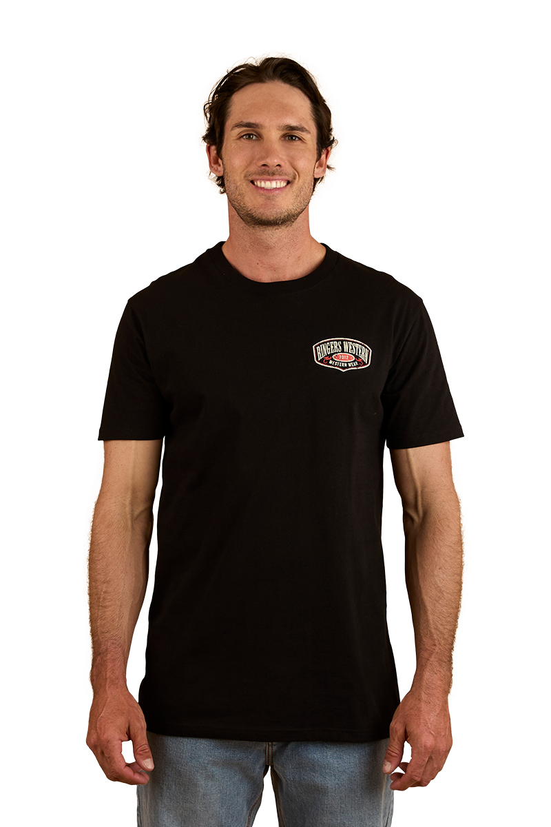 Ringers Western Mens Bars Best S/S Tee (124076RW) Black
